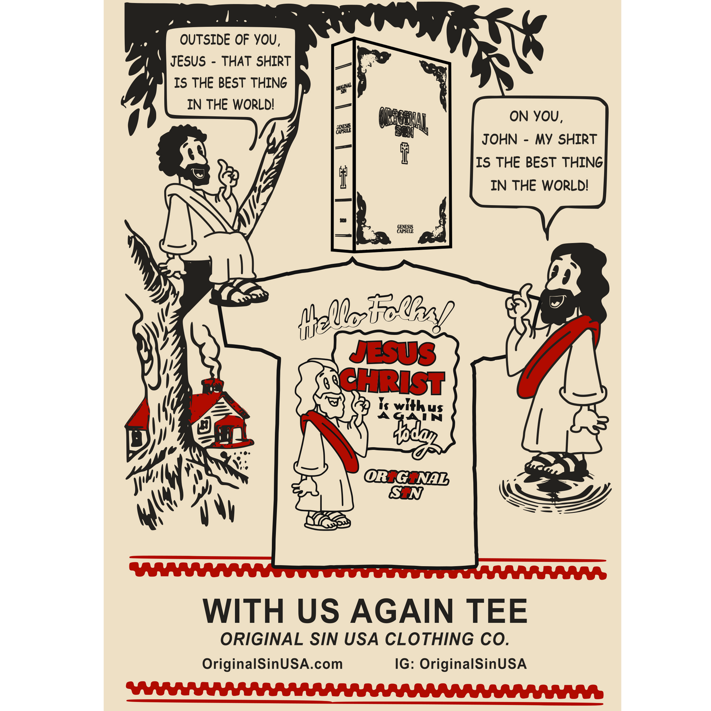 With Us Again Tee - White
