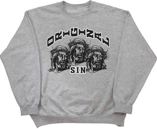 Jesus Jesus Jesus Crewneck Sweatshirt - Grey