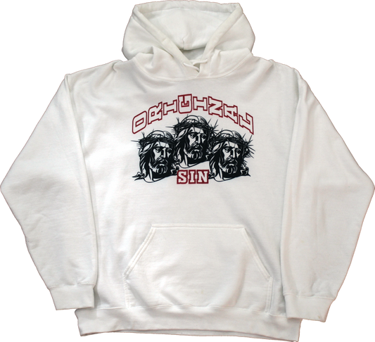 Jesus Jesus Jesus Hooded Sweatshirt - White