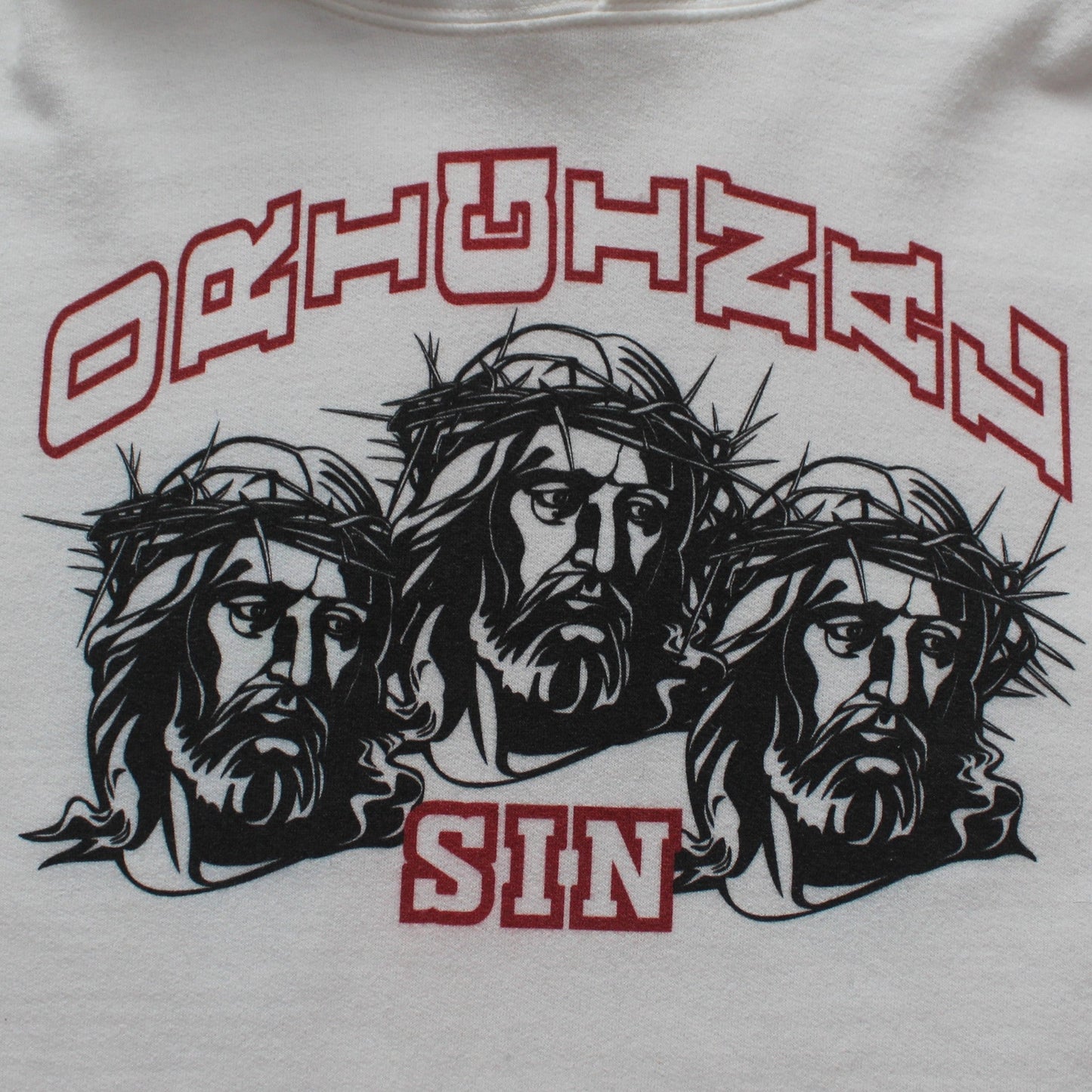 Jesus Jesus Jesus Hooded Sweatshirt - White
