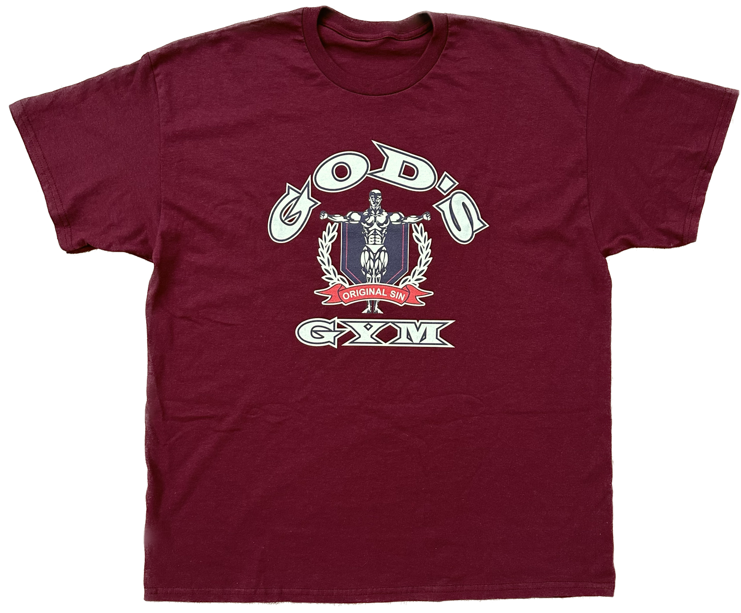 God's Gym Tee - Maroon