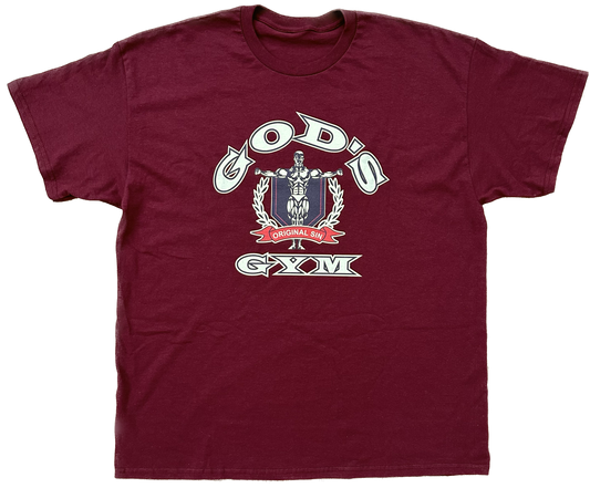 God's Gym Tee - Maroon