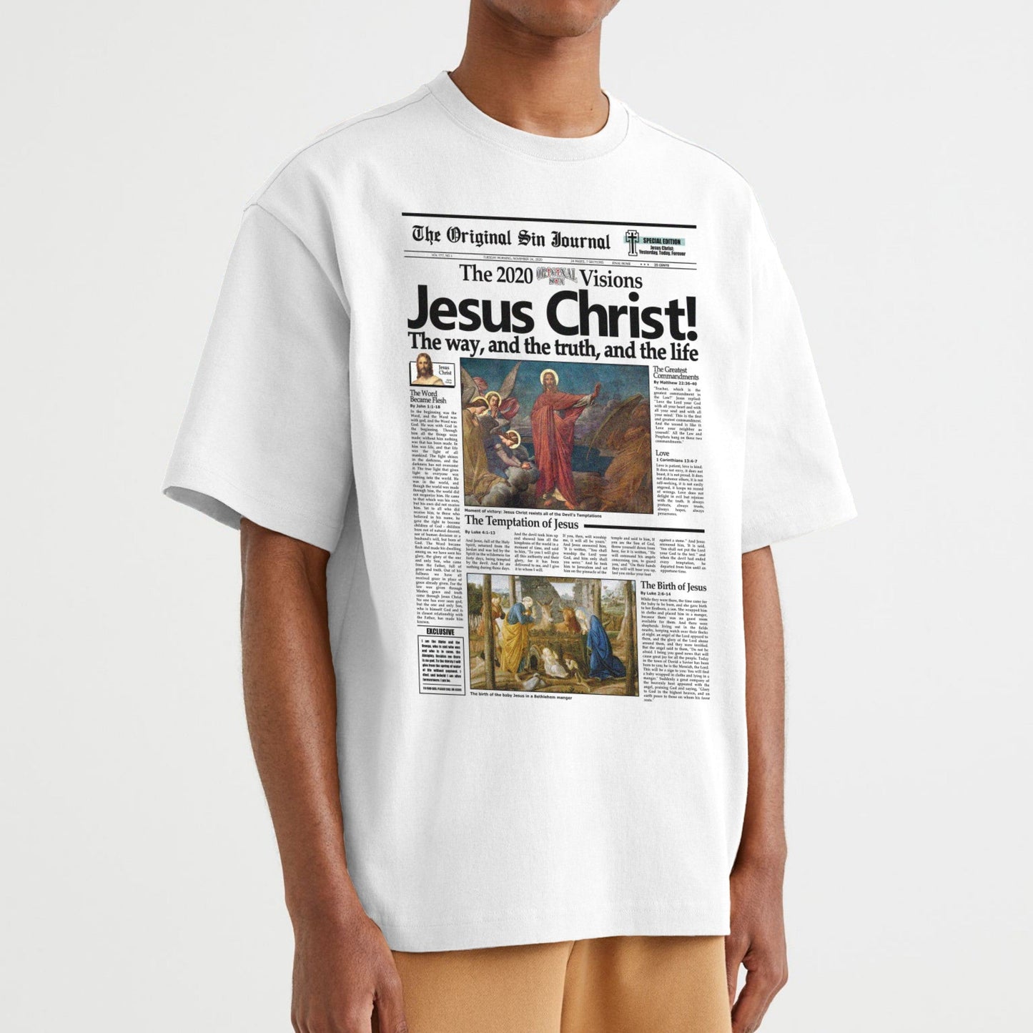 Headline Tee - White