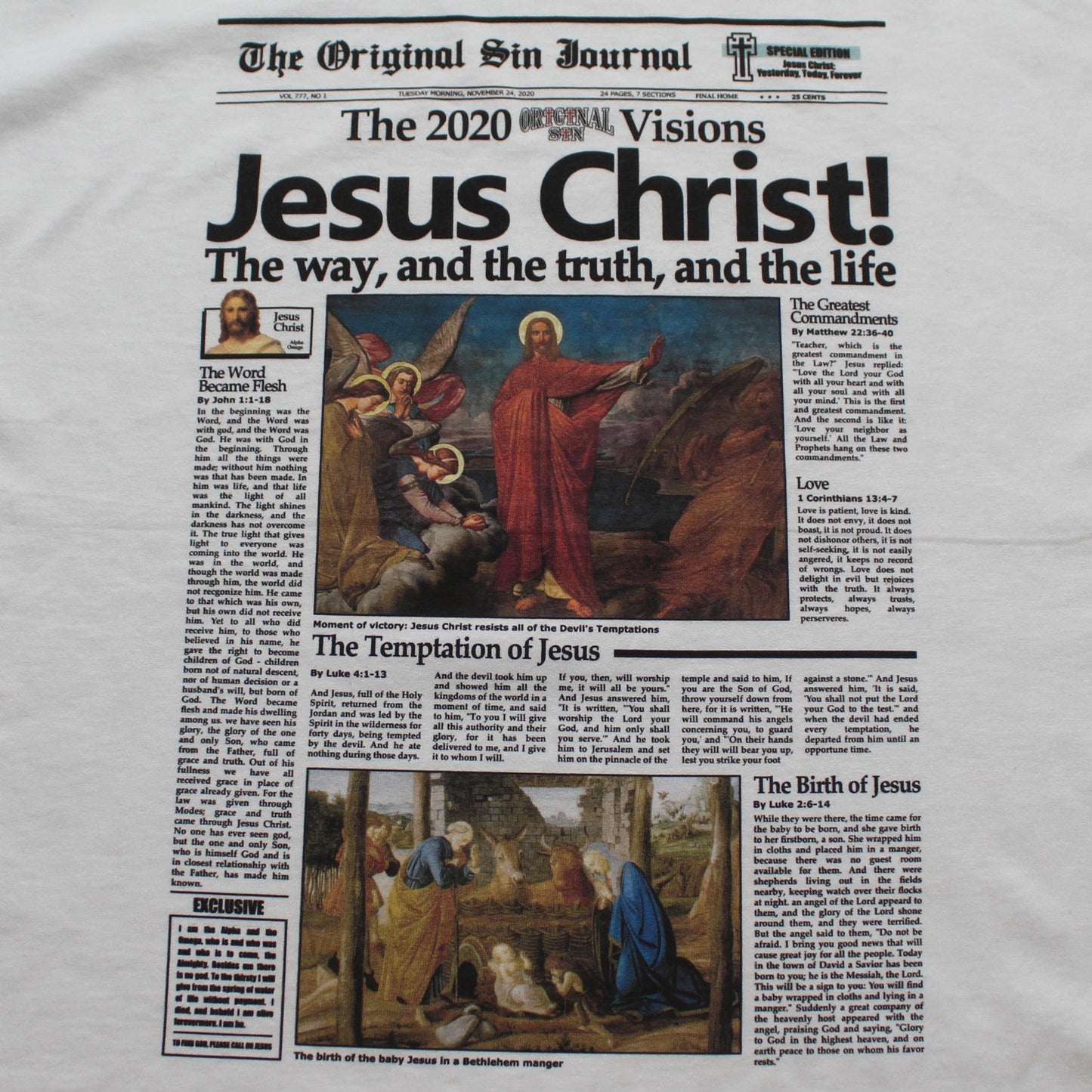Headline Tee - White