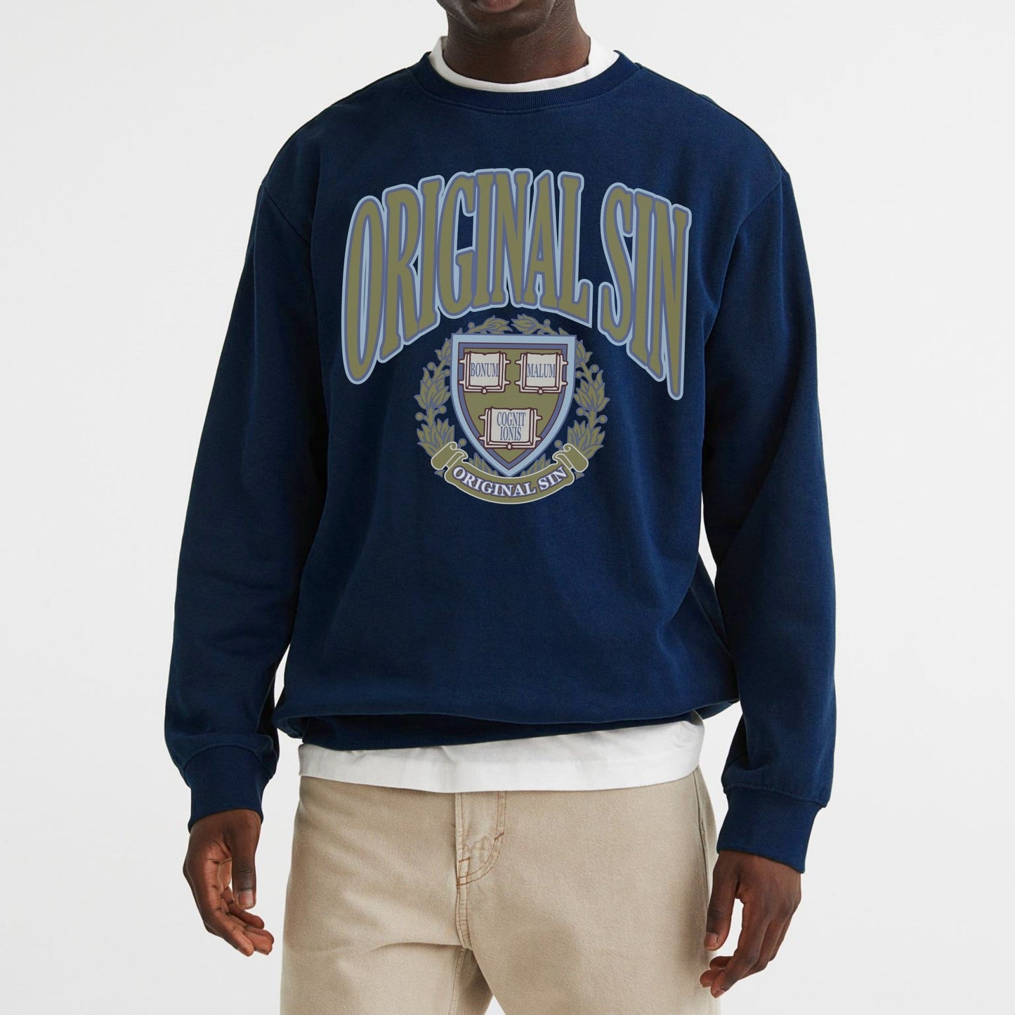 Heritage Seal Crewneck Sweatshirt - Navy Blue