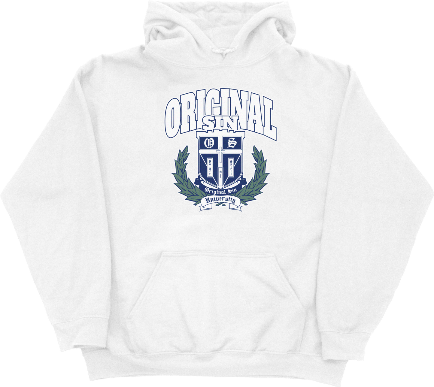 Strength and Shield Hooded Sweatshirt - White
