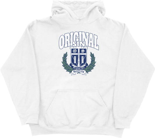 Strength and Shield Hooded Sweatshirt - White