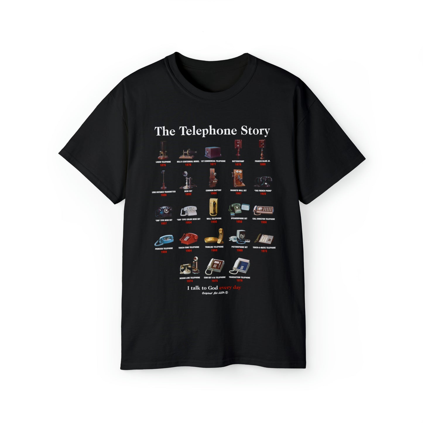 The Telephone Story Tee - Black