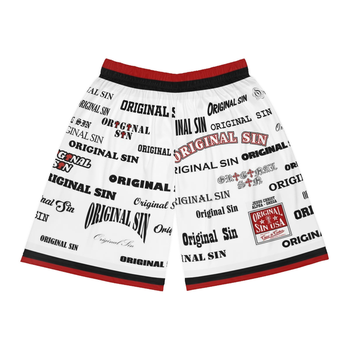 Fonts Basketball Shorts - White