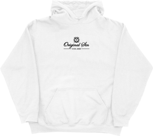 Script Logo Hooded Sweatshirt - White